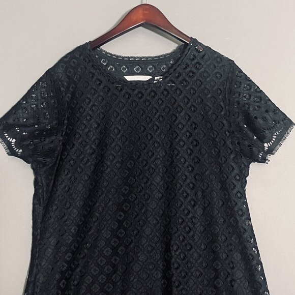 Isaac Mizrahi Live Black Sheath Dress Lace XL - Picture 5 of 6